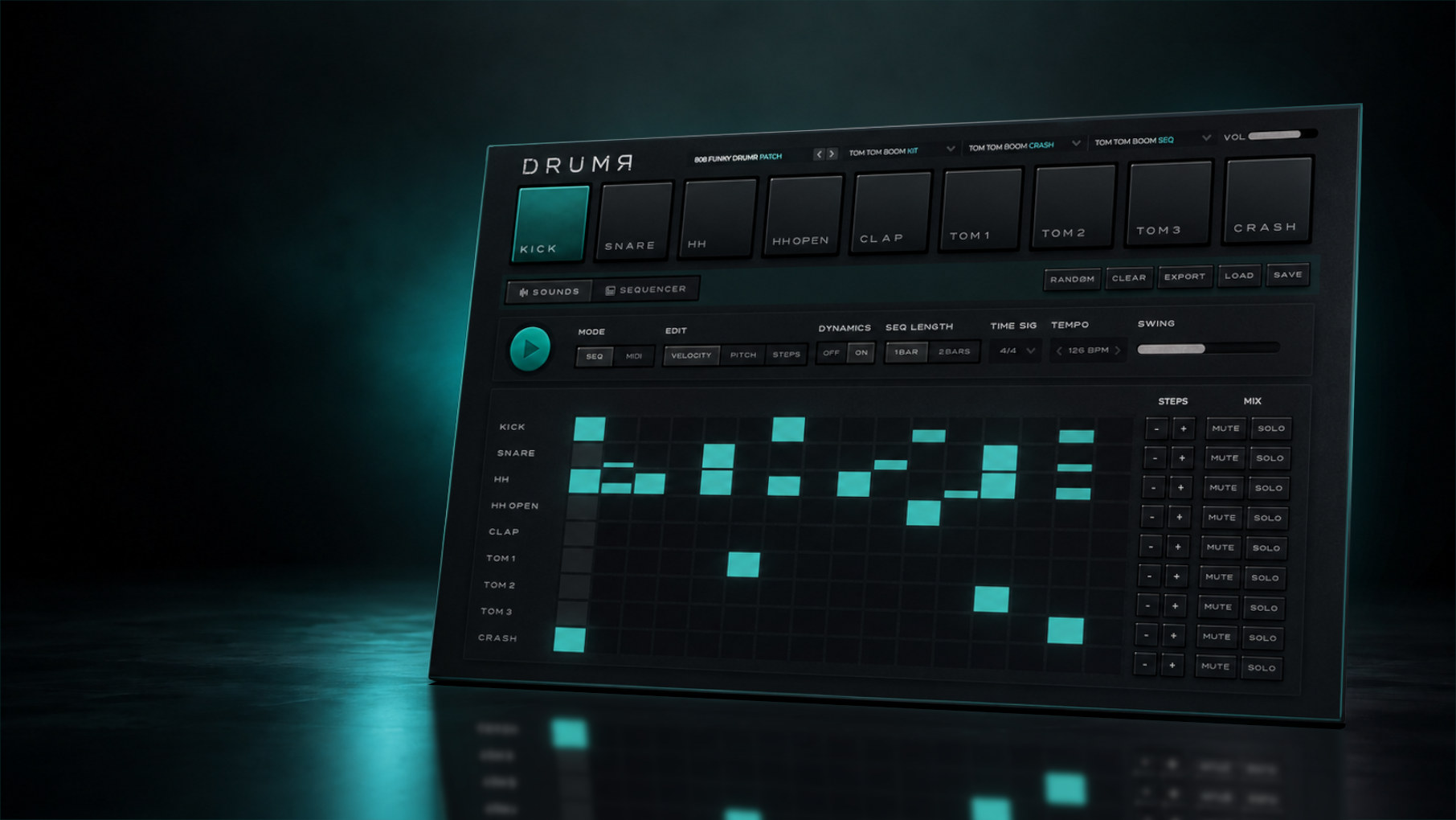 DRUMR modern drum design product promotion