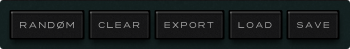 RANDOM regenerates the pattern; CLEAR resets the relevant visible bar.